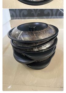 Black Marble Serving Bowls