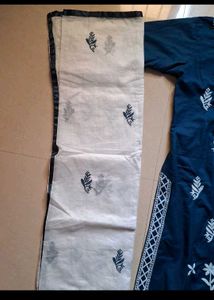 Embroidered  Chikni Kari Kurti Set