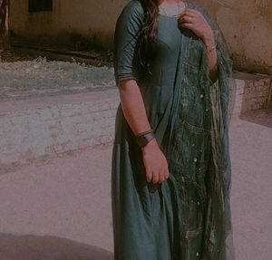 Beautiful Women's Gown With Dupatta And Plazo Pant