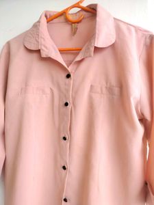 Pink Stylish Office Look Shirt