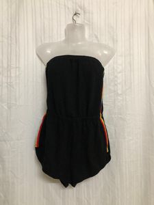 Garage Black Strapless Jumpsuit