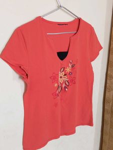 Imported Stretchable Embroidered Top M Size