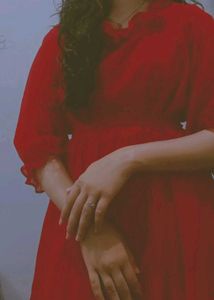 Vintage Red Maxi Dress Gown Party Women