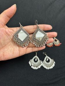 COMBO of 3 Oxidised Earrings