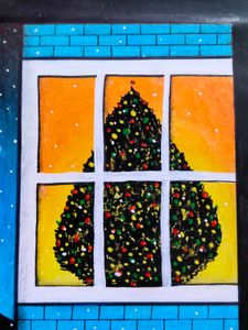 Handmade Christmas Tree Artwork
