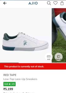 👟 REDTAPE Casuals for Men (White, Size 9)