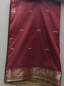 MAROON BANARASI SILK