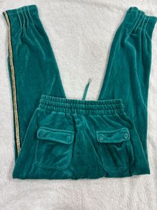 Juicy Green Velvet Joggers
