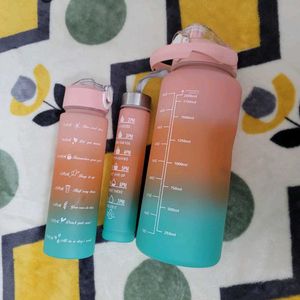 🔥 Brand New Motivational Water Bottle Set Of 3