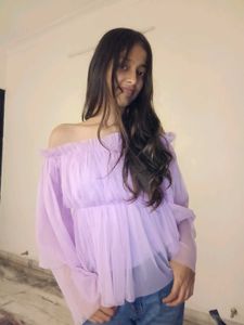 Lavender Trendy Top For Women