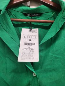 Zara Green Oversized Shirt