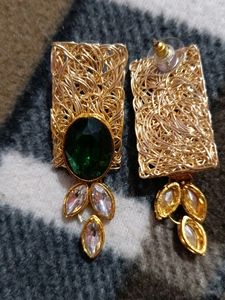 Western Kundan Earrings
