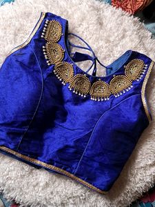 Embellished Blue Blouse