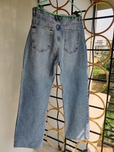 Pull&amp;Bear Straight Jeans (Rugged Pattern)