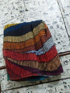 Women Crushed Pleated Stripes Design Saree
