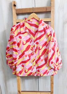 Multicolour printed cotton shirt size-46-48
