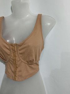 KHAKHI COLOURED CORSET TOP