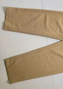 Khaki Lace Detail Trousers