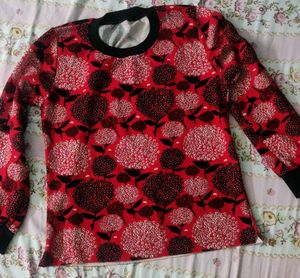 Vintage Floral Print Top