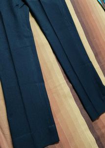 John Player Men Dark Grey Viscose Formal Trouser