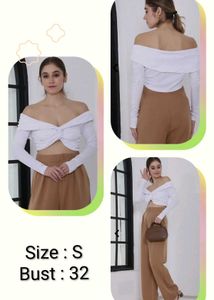 Chic White Off-Shoulder Crop Top