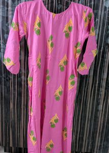 Pink Floral Print Kurta