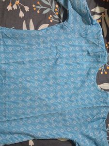 Vintage Blue Patterned Top