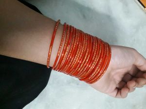 Pretty orange bangles