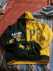 Two-Tone Graphic Hoodie