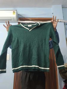 Oversized Trendy Korean Green Sweater