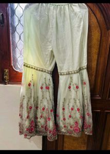 Short Gown And Plazzo Set