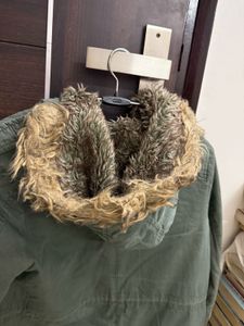 Stylish Faux Fur Hooded Jacket