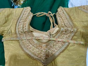 ✨Green Net Saree - Fullset New✨