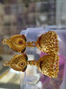 Three Golden Artificial Jhumki Set