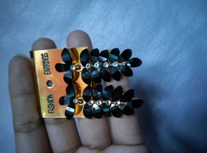 Black Stone Earring