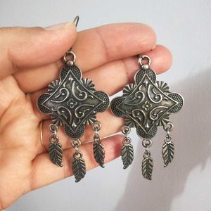 Oxidized Silver Dangle &amp; Drop Earrings
