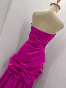 Strapless Purple Party Dress