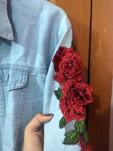 Embroidered blue Denim Jacket