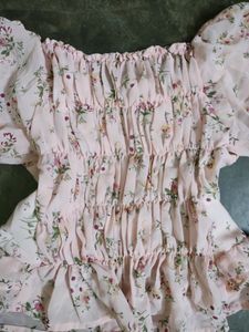 Pink Y2k Floral Top