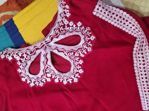 A Beautiful Dark Rani Colour Kurta
