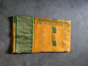 YellowSaree&amp; Green Bangles