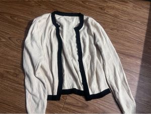 Cardigan with Black Trim