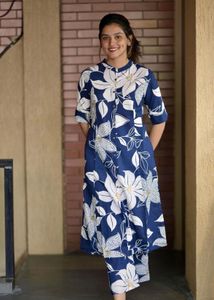 Rayon Viscose Floral Print Kurta Set