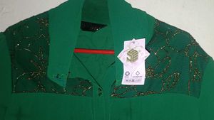 Elegant Green Floral Top