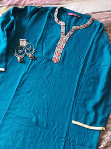 Cutest Short Kurti With Jhumkas Combo