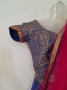 Elegant Blue &amp; Pink Lehenga Choli Set