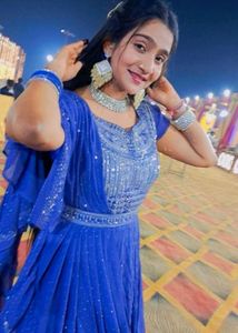 Elegant Blue Embellished Dress