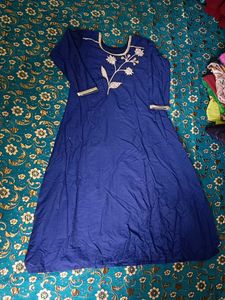 Blue Embroidered Kurti