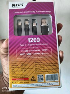 KDM K4 3-in-1 Fast Charging Cable