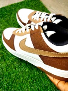 NIKE Stylish Brown &amp; White Sneakers
